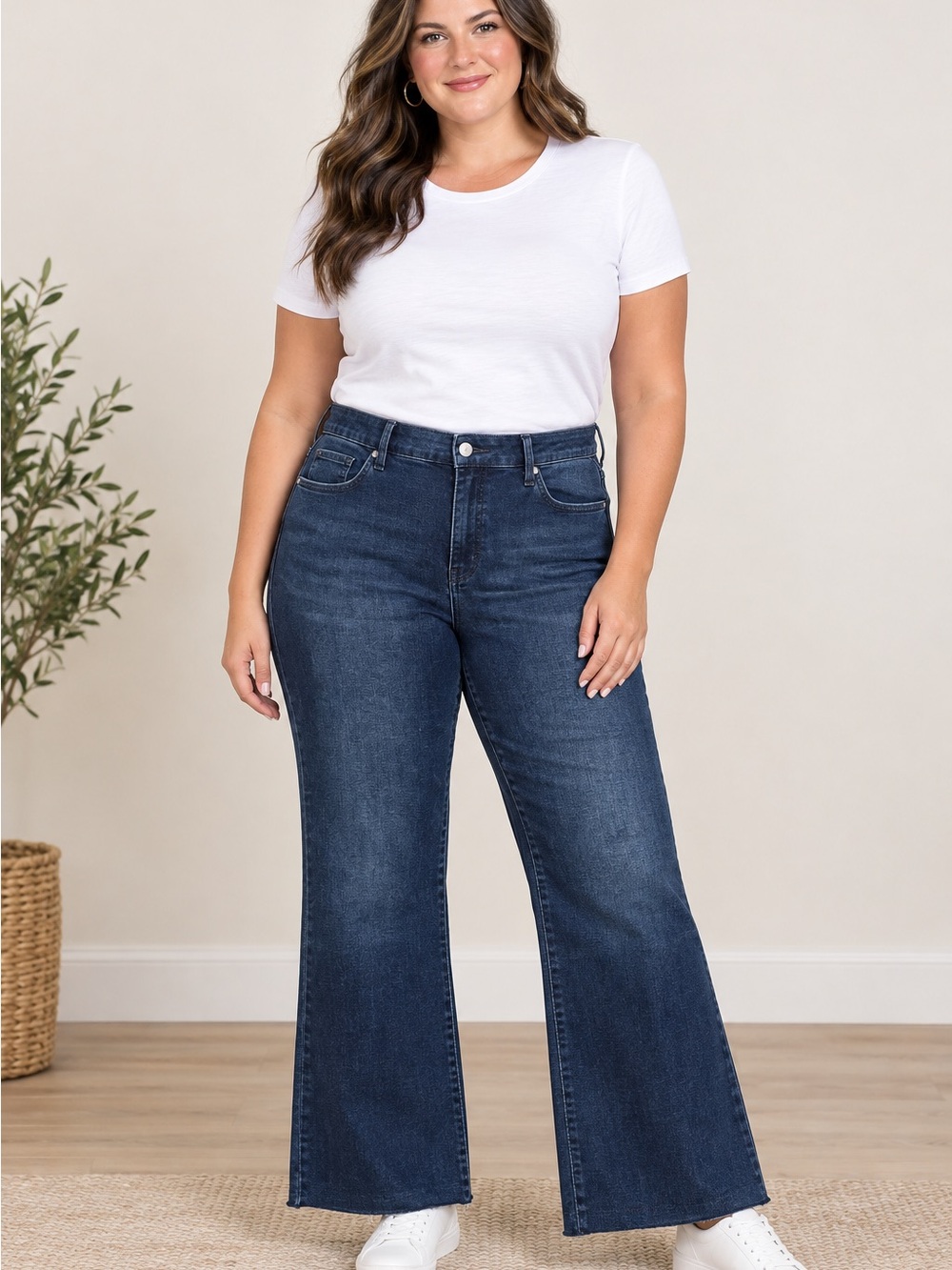 Lovervet Dark Blue Wide Leg Jeans for Women